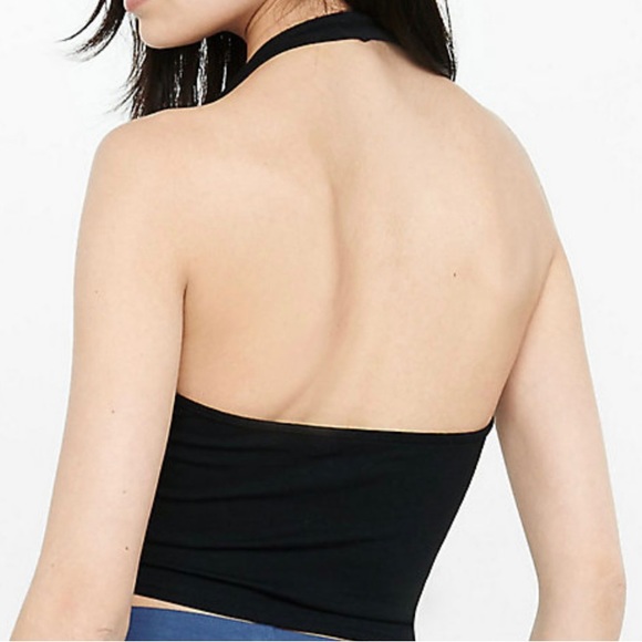 Express One Eleven Halter Top in White - Picture 2 of 6